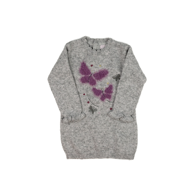 Šedé melírované svetrové šaty Primark