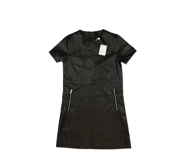 Nové černé koženkové šaty Primark 