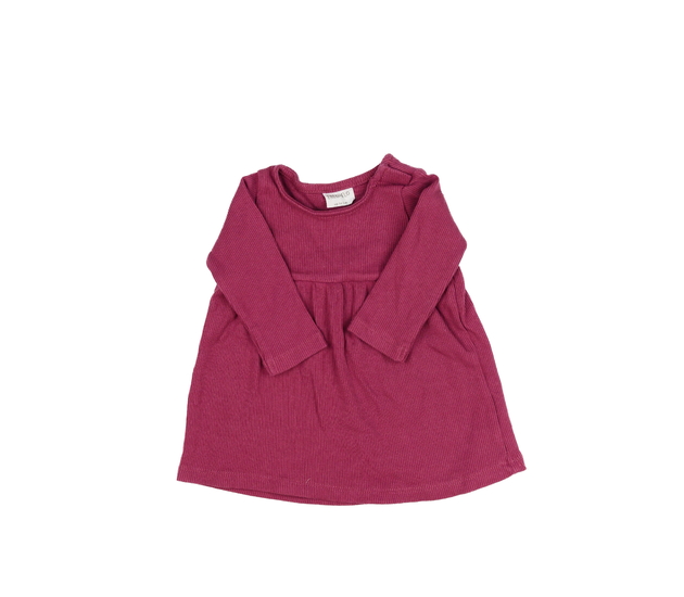 Tmavě růžové žebrované šaty F&F