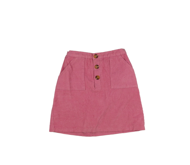 Růžová manšestrová sukně 