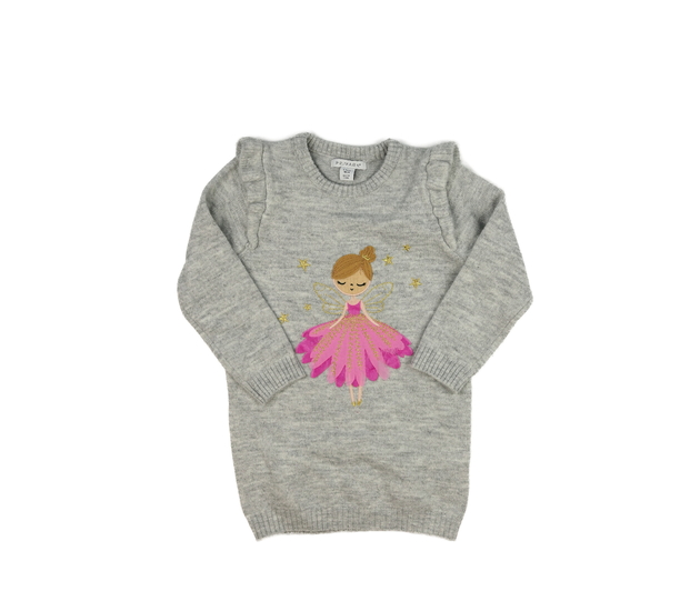 Šedé pletené šaty s vílou Primark 