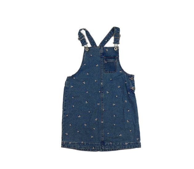 Modré riflové šaty s květinami Tu 