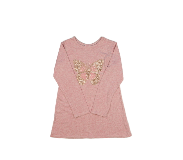 Růžové melírované šaty s motýlkem Primark 