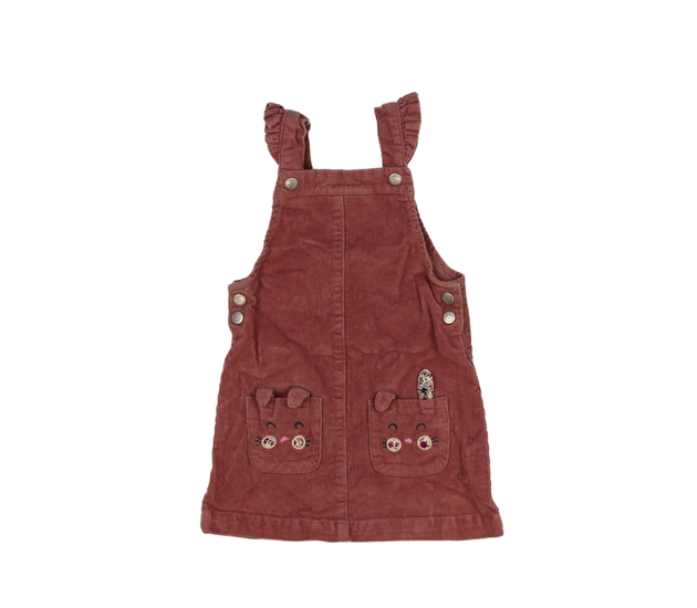 Růžové manšestrové šaty George