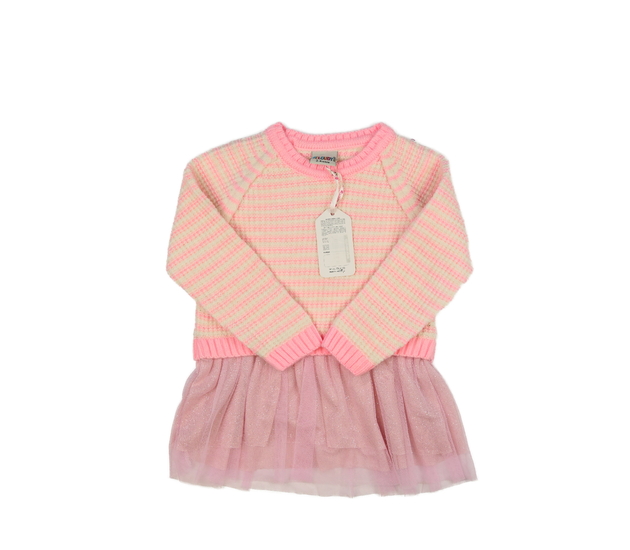 Nové růžové svetrové šatičky 