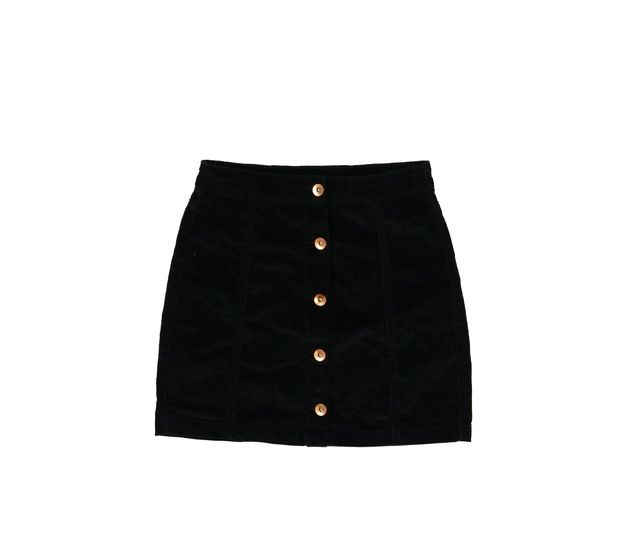 Černá manšestrová sukně George