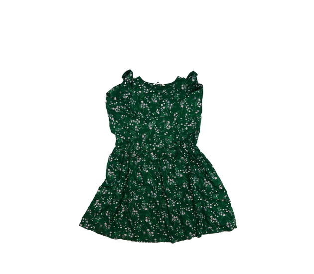 Zelené šaty s volánky a květinami George