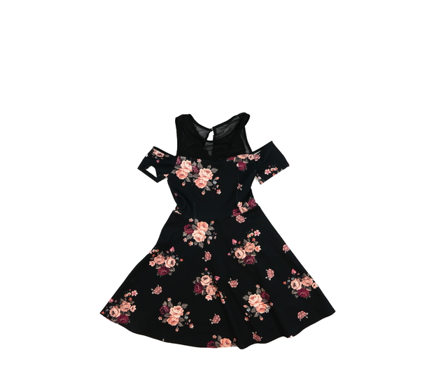 Černé společenské květinové šaty New Look