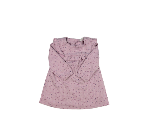 Růžové teplé šaty s volánky Primark