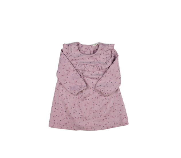 Růžové teplé šaty s volánky Primark