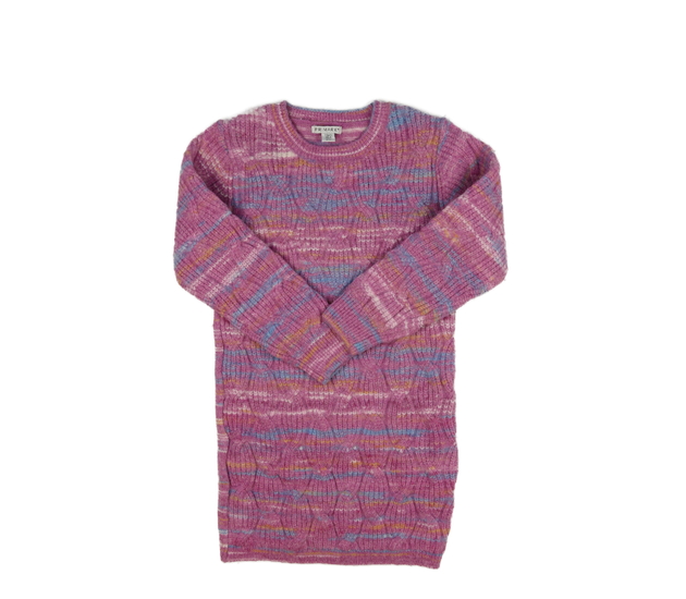 Růžové melírované svetrové šaty Primark 