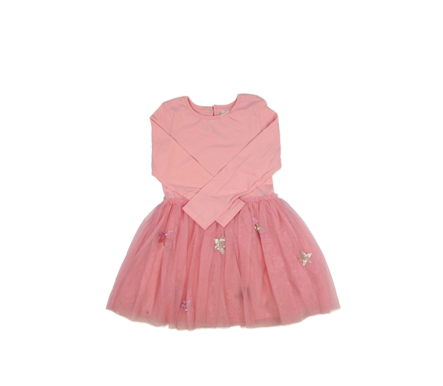 Růžové šaty s bohatou sukní Next