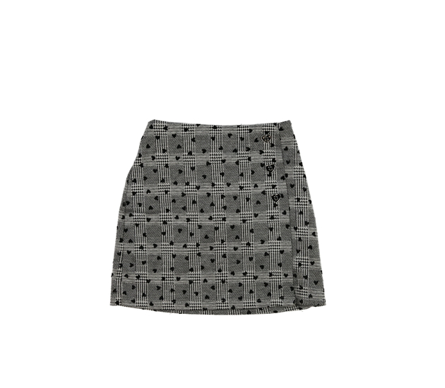 Černo-bílá sukně se srdíčky Primark 