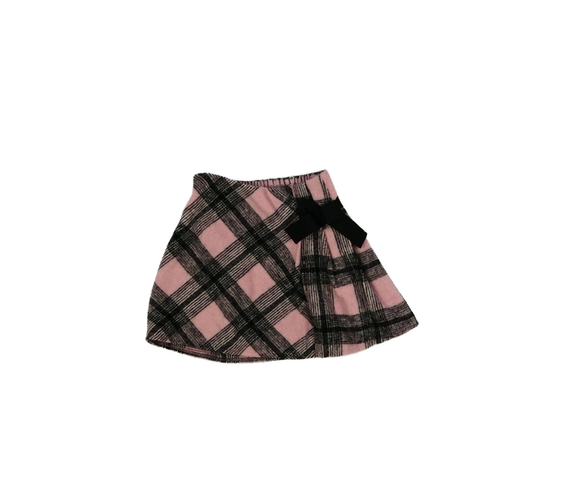 Růžovo-černá sukně s mašlí 