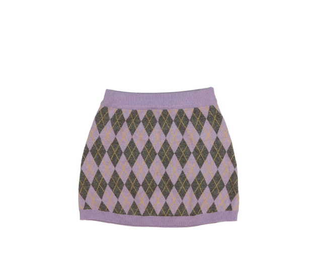 Fialová pletená sukně Primark 