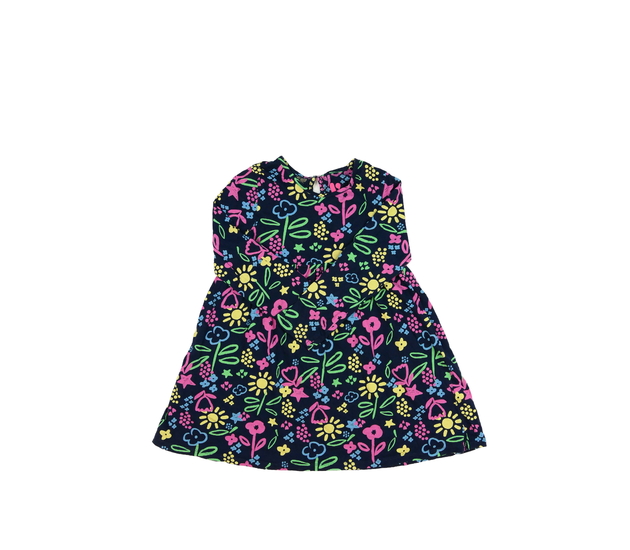 Modré květinové šaty 