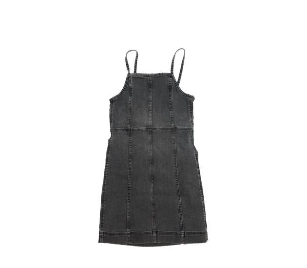 Šedé melírované pouzdrové riflové šaty 