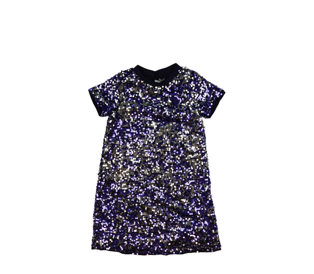 Stříbrno-fialově flitrované šaty Next