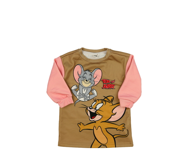 Hnědo-růžové šaty Tom a Jerry  