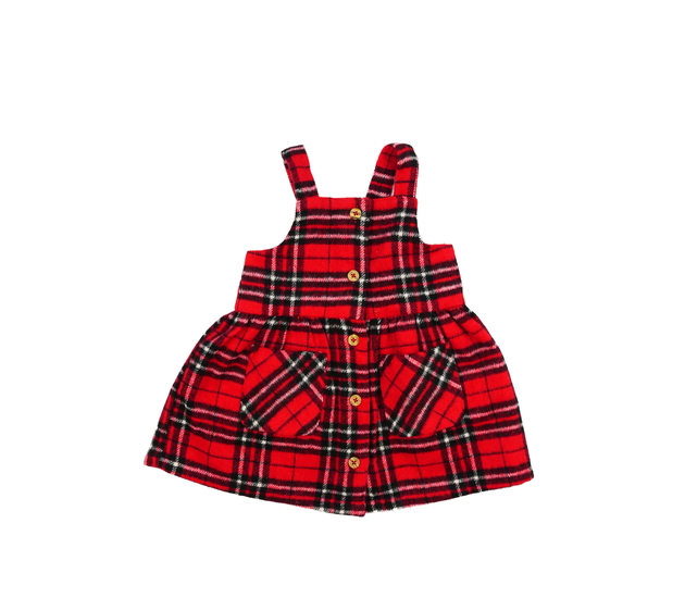 Červené kostkované teplé šaty F&F