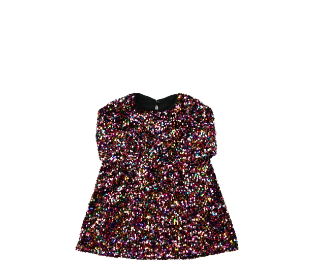 Růžové flitrované společenské šaty 