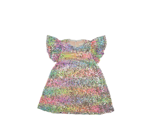 Světlé flitrované šaty Next