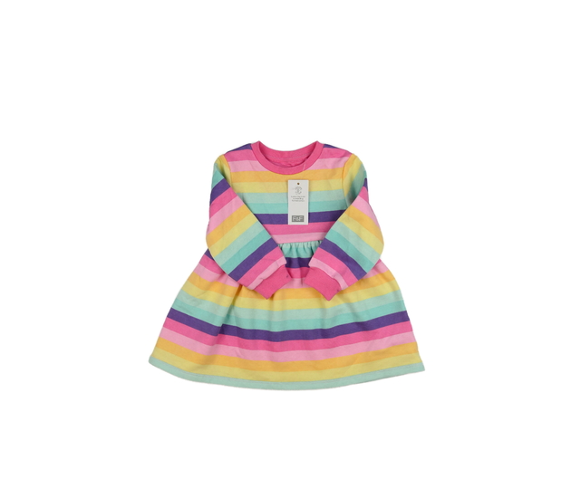 Nové duhově pruhované mikinové šaty F&F