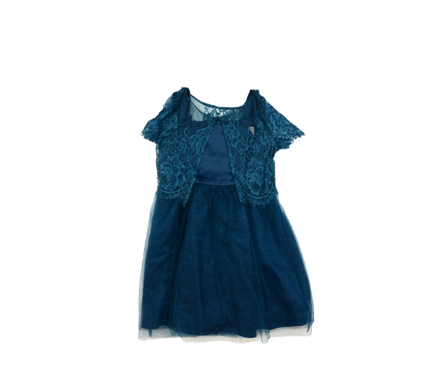 Modré společenské šaty+krajkové bolerko John Lewis