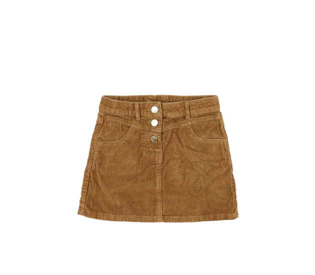 Hnědá manšestrová sukně 