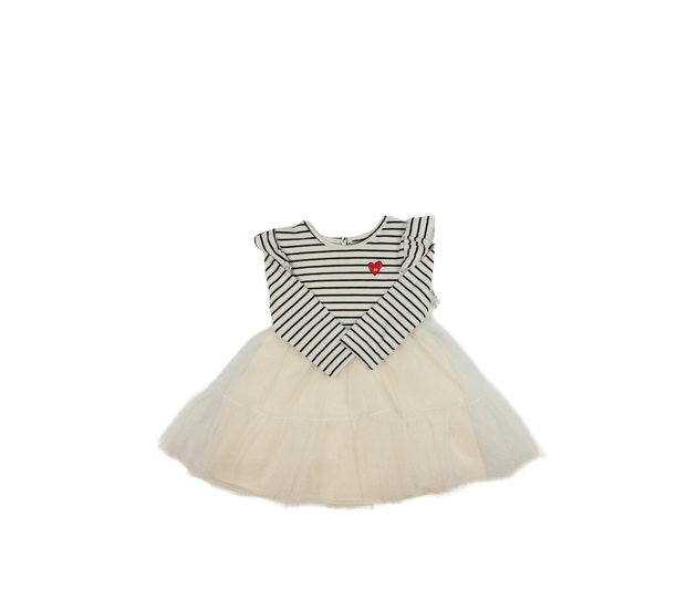 Nové světlé šaty s volánky a bohatou sukní