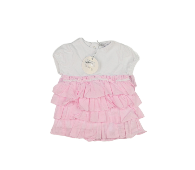 Nové růžovo-bílé šaty 