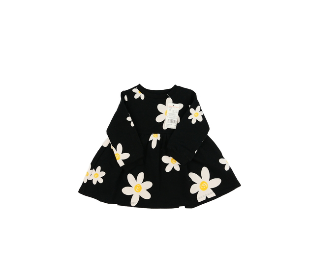 Nové černé mikinové květinové šaty F&F