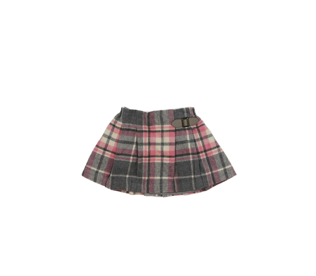 Růžovo-šedá teplejší sukně Next