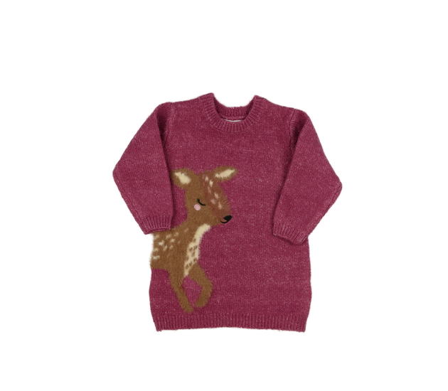 Růžové svetrové šaty Primark 