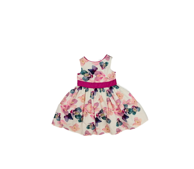 Světlé společenské květinové šaty 