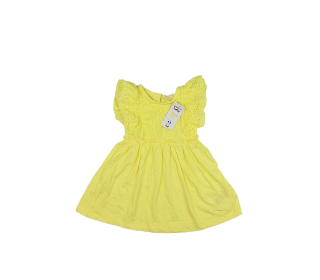 Nové žluté šaty s volánky 