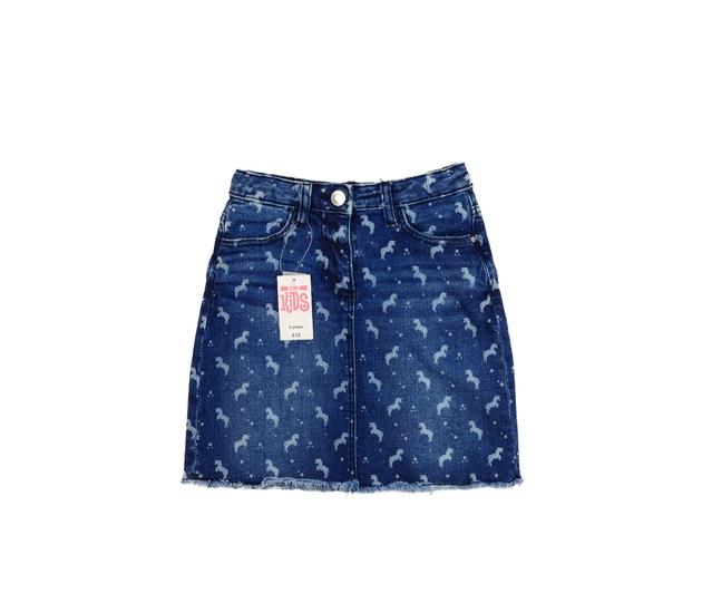 Nová modrá riflová sukně s jednorožci 