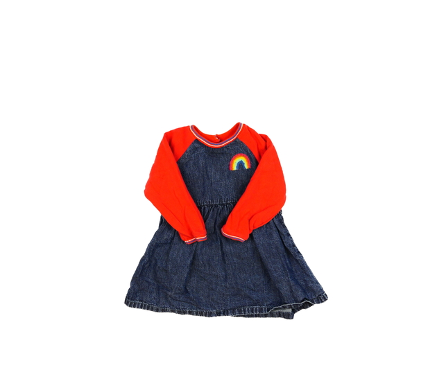 Modro-červené mikinové šaty s duhou Next