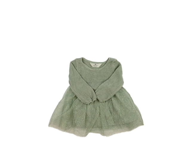 Zelené šaty s tylovou sukní H&M