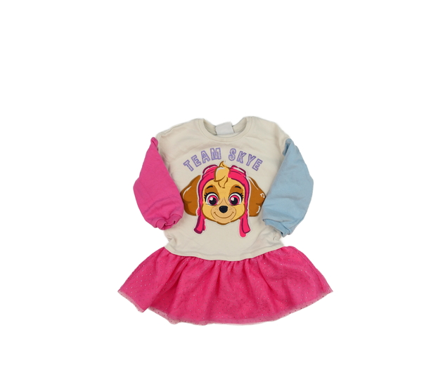 Světlé mikinové šaty Tlapková Patrola 