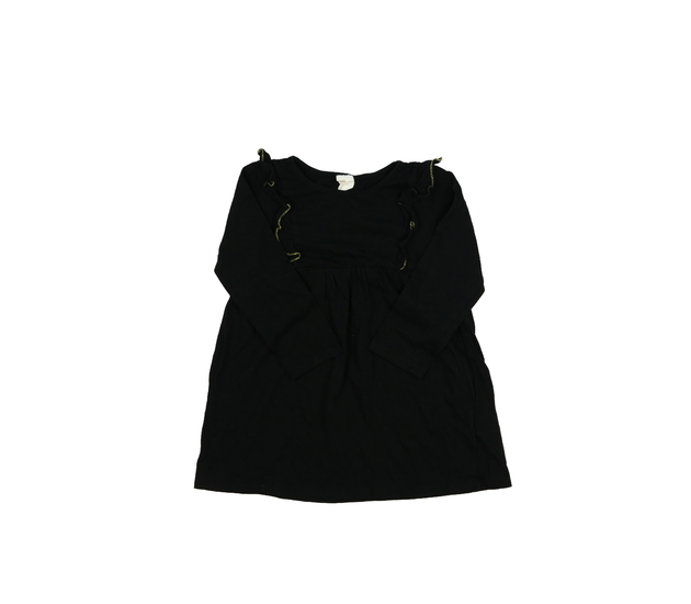 Černé šaty s volánky se zlatým vláknem H&M