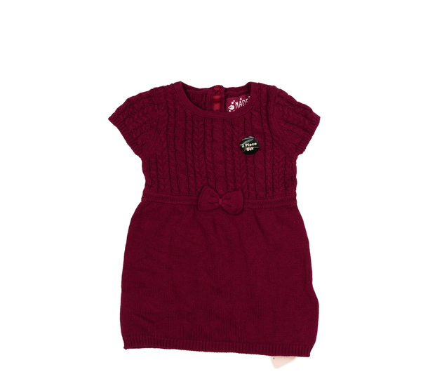 Nové tmavě červené pletené šaty Primark