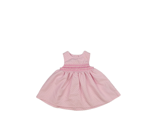 Růžové šaty s kolečky a prošíváním v pase Nutmeg