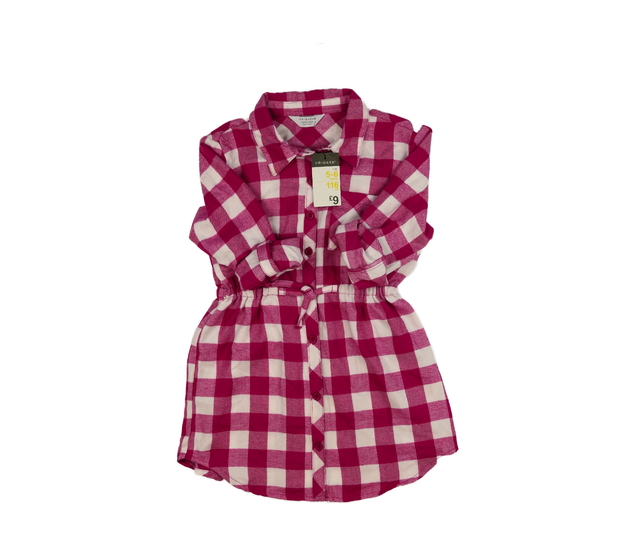 Nové růžovo-bílé kostkované košilové šaty Primark 