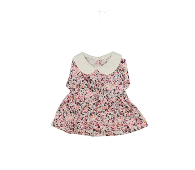 Světlé vzorované šaty s límečkem 