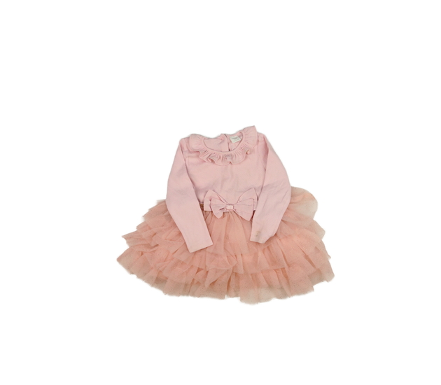 Růžové šaty s bohatou sukní Next