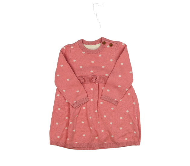 Růžové svetrové šaty s kolečky Mothercare