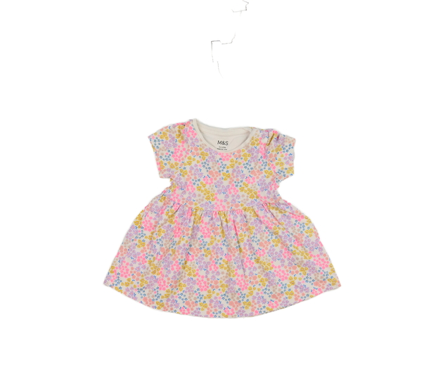 Bílé barevně květinové šaty M&S