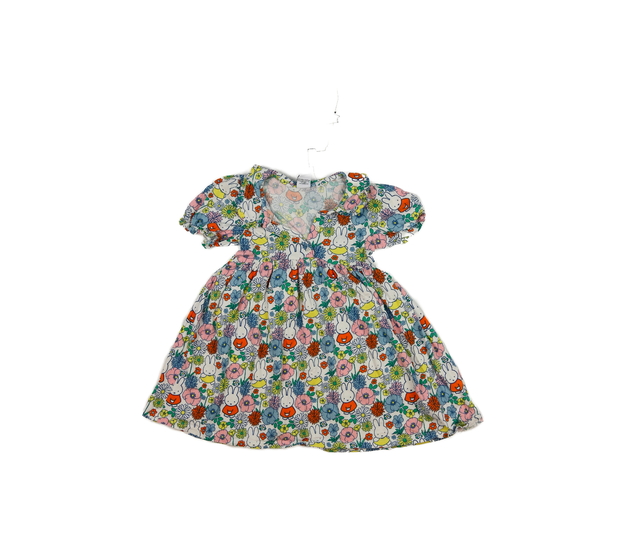 Světlé šaty se zajíčky, květinami a límečkem Next