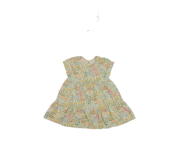 Krémové květinové šaty 